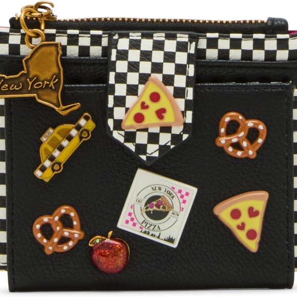 Womens Bifold Wallet Leather Card Slots Zipper Compartment Snap Closure - Picture 1 of 5